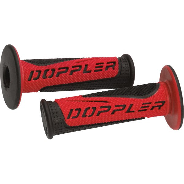 Poignées Doppler Radical universelles noir/rouge 22/24mm 487283
