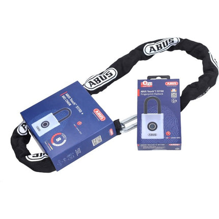 chain lock Abus + padlock Touch (fingerprint) 110cm 57/50+8ks/110