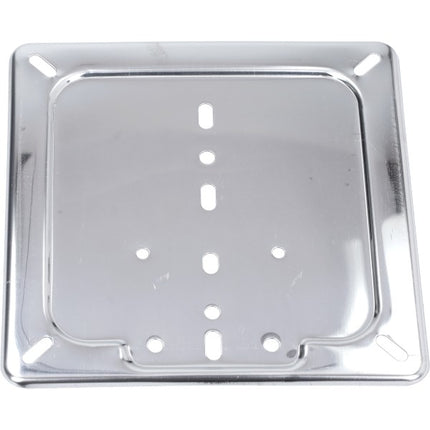 Support de plaque d'immatriculation en métal 184x184mm chromé moto