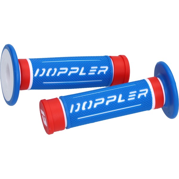 jeu poignées Doppler 3d universel bleu/rouge/blanc 22/24mm 517392