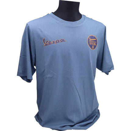 T-shirt Piaggio original officina 8 L bleu 8l0177m04ott