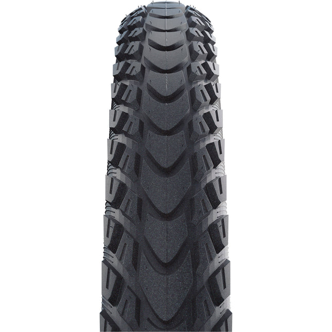 Schwalbe Marathon Mondial Performance 50-559 voor binnenband zwart met reflectie — vooraanzicht van het profiel