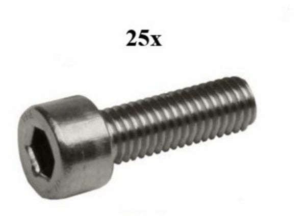 bout inbus m5x30mm rvs 25pcs