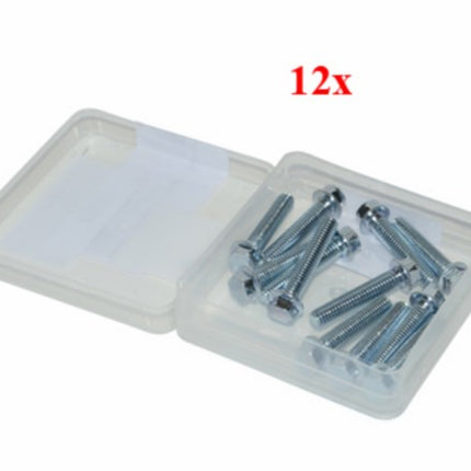 boulon + bride 8mm tête m6x30mm 12 pcs