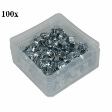 moer + kartelring m6 100pcs