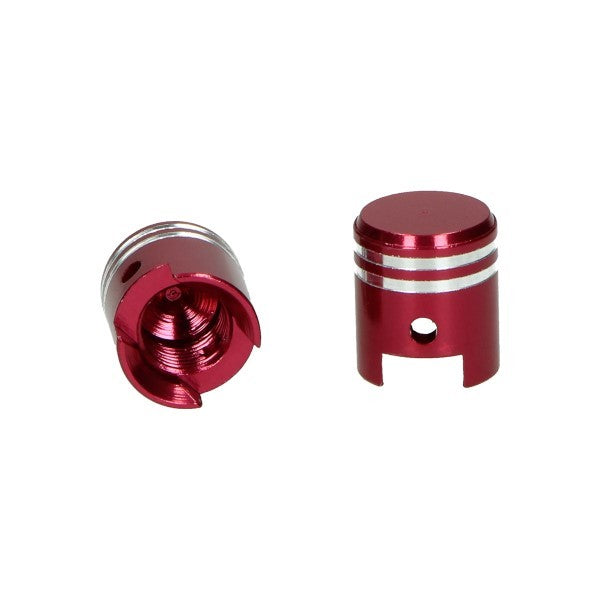 ventieldopset DMP model zuiger rood alu 2pcs bromfiets, scooter