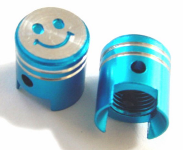 ventieldopset DMP model zuiger smile blauw alu 2pcs bromfiets, scooter