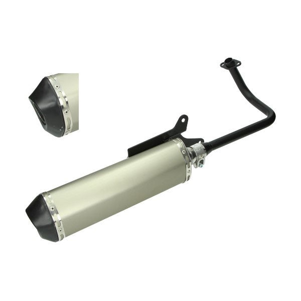 uitlaat jamarcol ovaal (made in EU) (model Akrapovic) alu/zwart agm VX50, BTC Riva, china lx/napoli, gts toscana, La Souris Sourini, sco gy6, vespelini