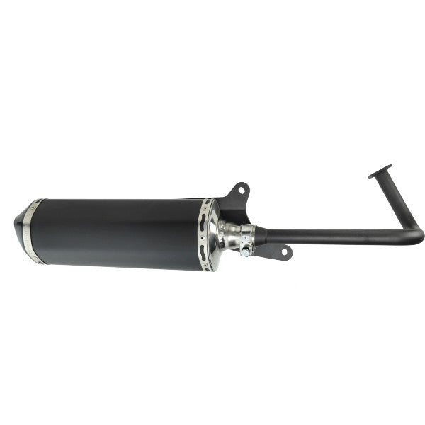 uitlaat jamarcol ovaal (made in EU) (model Akrapovic) zwart/zwart BTC Felice, BTC Riva, china lx/napoli, gts toscana, sco gy6, vx50