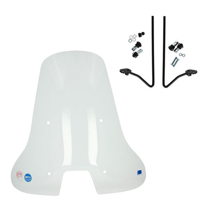 Pare-brise Regia avec kit de fixation (fabriqué en UE) haut La Souris fly / Agm icon / Roma Summer transparent icône