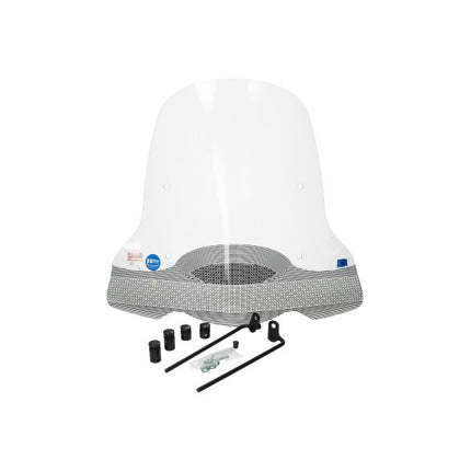 Pare-brise Regia avec kit de fixation (fabriqué en UE) 60cm clair pour scooter électrique E1