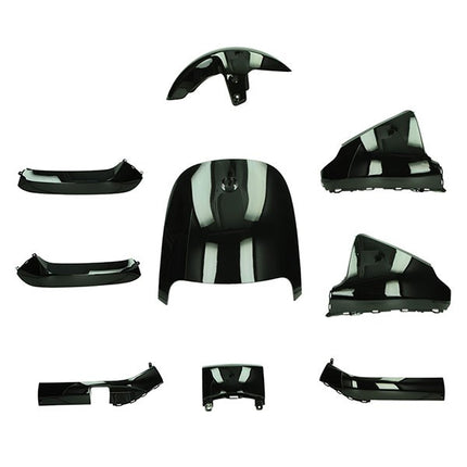 Body panel set black gloss 9-piece Segway E110, Segway E125