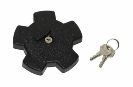 Bouchon de réservoir d'essence DMP + serrure étoile noire Kreidler, MB, MT, Zündapp