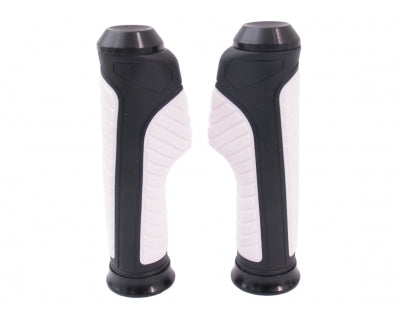 Handvatset scooter/bromfiets Edge Anatomic - zwart/wit
