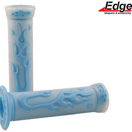 Handvatset Edge Flame blauw transparant