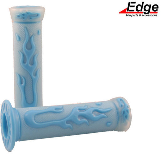 Handvatset Edge Flame blauw transparant