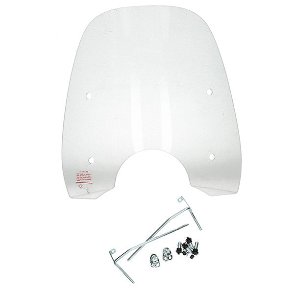 windscherm met bevestigingsset laag (made in EU) razzo-pisa/ helder turbho RS-50=op=op