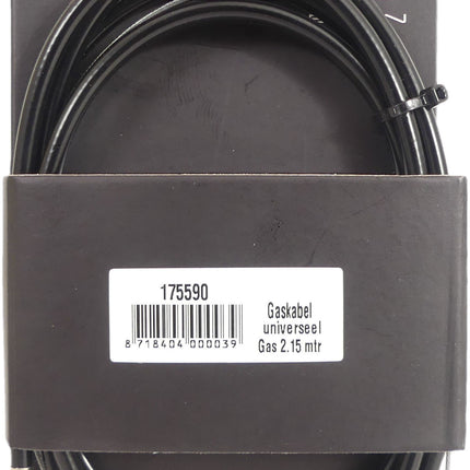 Gaskabel Edge universeel 1700mm / 2250mm verzinkt - zwart