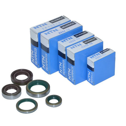 bearing+seal set NTN crankshaft complete (Viton seals) 10-piece Zundapp 4v