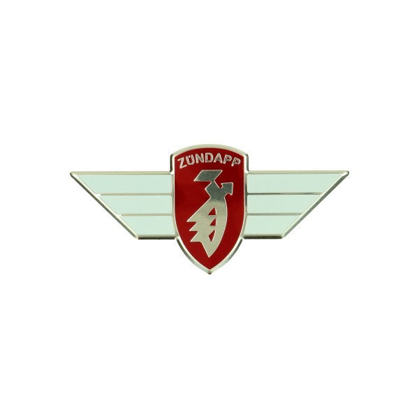sticker logo stuur rood/wit/zilver zundapp