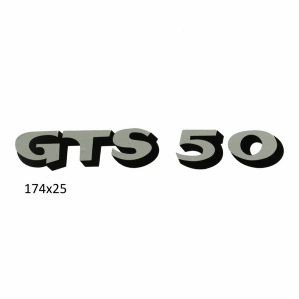 sticker zilver/zwart gts 50, zundapp