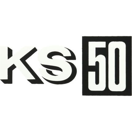 sticker zijscherm 1976-1977 wit/zwart Zundapp KS50