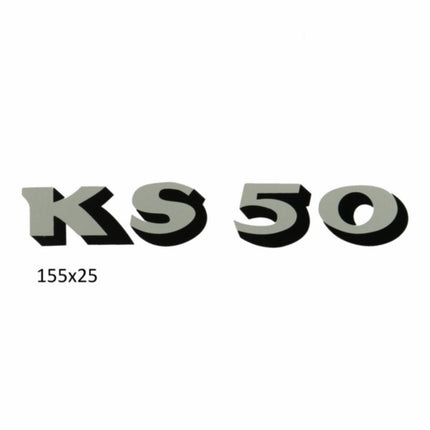 sticker zijscherm grijs/zwart Zundapp KS50