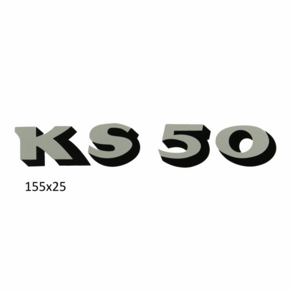 sticker zijscherm grijs/zwart Zundapp KS50
