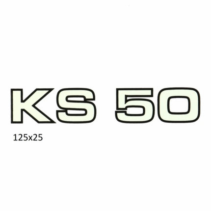 decal side panel white/black Zundapp KS50 529