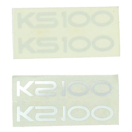 sticker woord [zundapp] zilver ks100, zundapp