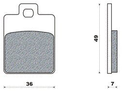 Remblokset Newfren FD0249 Piaggio Zip, Runner - Vespa LX, S