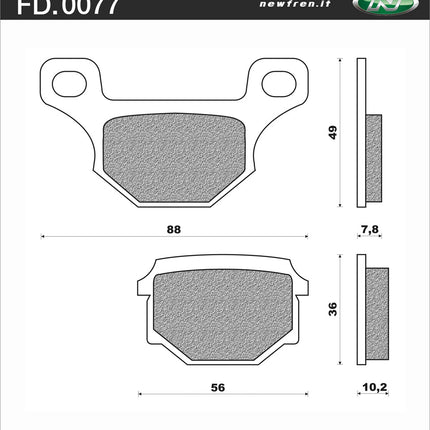 Remblokset Newfren FD0077 TGB 101, 202, 409