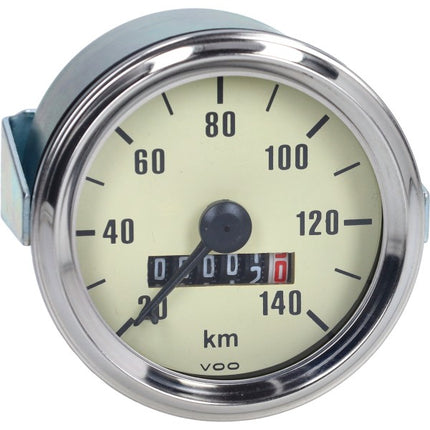 Compteur de vitesse 140km/h 60mm crème Kreidler, Puch, Zundapp