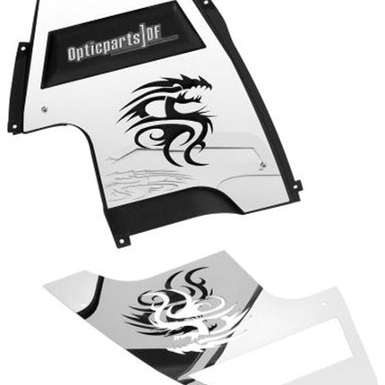 Underseat Piaggio Nrg power aluminium polish dragon