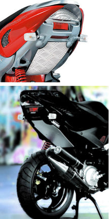 Underseatcover OpticParts Yamaha aerox tot bj. 2014 aluminium zilver