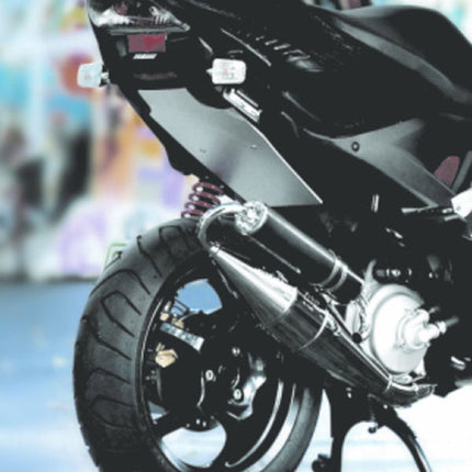 Underseatcover OpticParts Yamaha aerox tot bj. 2014 aluminium mat zilver