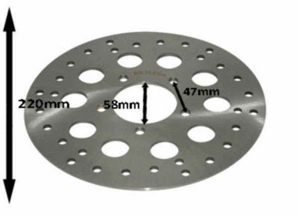 remschijf inox  RVS voor 220mm Zundapp KS50