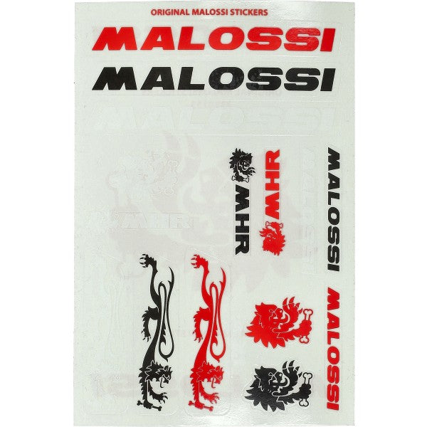stickerset malossi noir/rouge 12 pièces 3314153