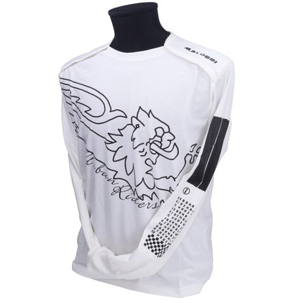Long sleeve t-shirt Malossi Bar Code L white/black 4115282.w5