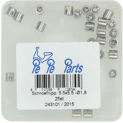 Nipple screw 5.5x5.5mm 25pcs