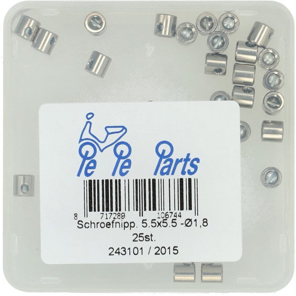 nippel schroef 5.5x5.5mm 25pcs