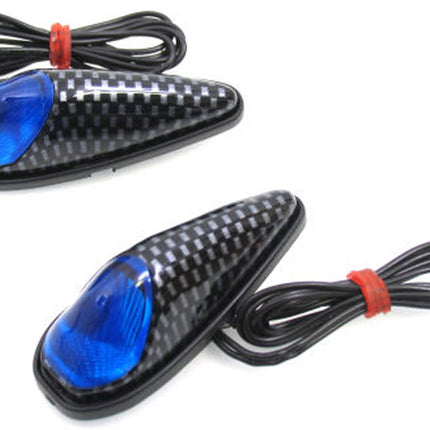 Lamp led set plak lamp blauw/ huis carbon