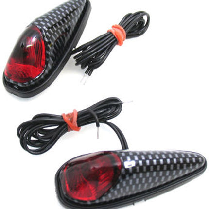 Lamp led set plak lamp rood/ huis carbon