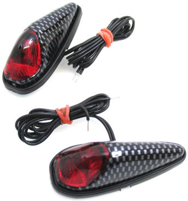 Lamp led set plak lamp rood/ huis carbon