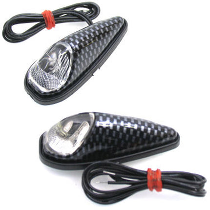 Lamp led set plak lamp wit/ huis carbon