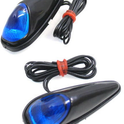 Lamp led set plak lamp blauw/ huis zwart