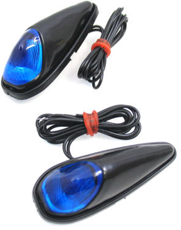 Lamp led set plak lamp blauw/ huis zwart