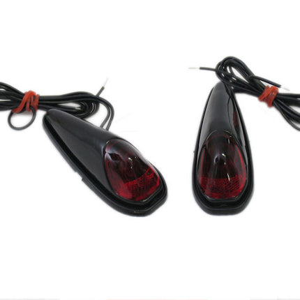 Lamp led set plak lamp rood/ huis zwart