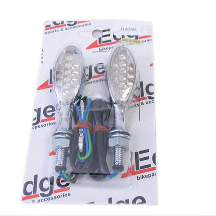Knipperlicht led universeel model vinger chroom/ helder glas