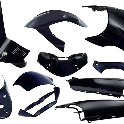 Plaatset 11-delig Edge voor Aprilia SR van bouwjaar 1997 tot 2004 - zwart metallic